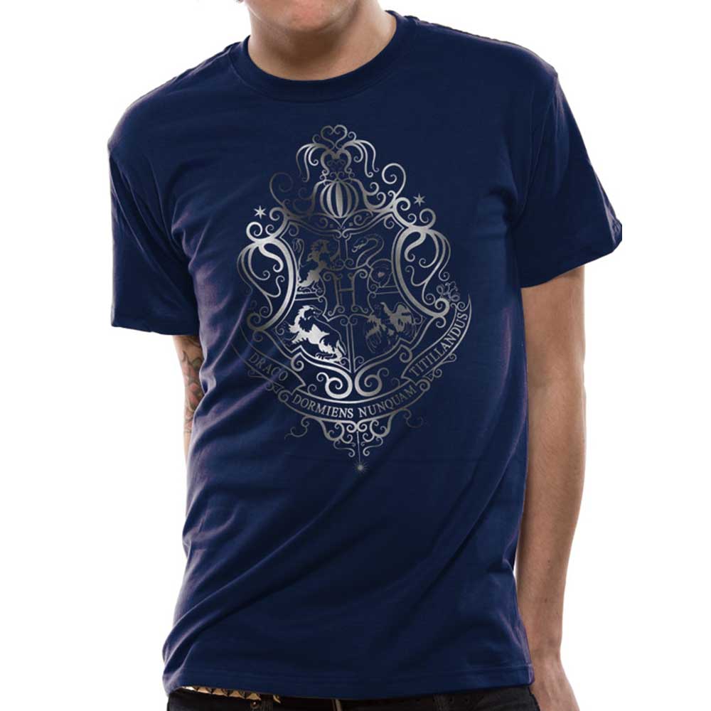HARRY POTTER ハリーポッター (2027年 ドラマ放送決定 ) - SILVER FOIL CREST / Tシャツ / メンズ - PGS